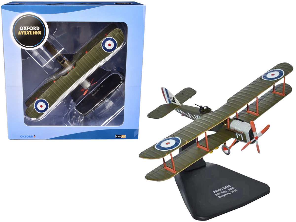 Airco DH4 Bomber Plane "202 Squadron RFC" (1918) "Oxford Aviation" Series 1/72 Diecast Model Airplane by Oxford Diecast-2