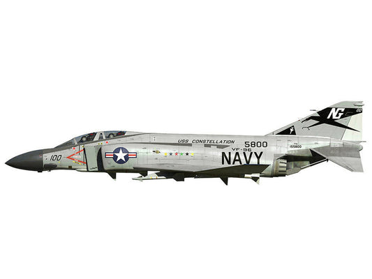 McDonnell Douglas F-4 Phantom II Aircraft "VF-96 Fighting Falcons Showtime 100 Lieutenant Randy Cunningham USS Constellation Vietnam" (1972) United States Navy "Collector Series" 1/144 Diecast Model by Air Force 1-0