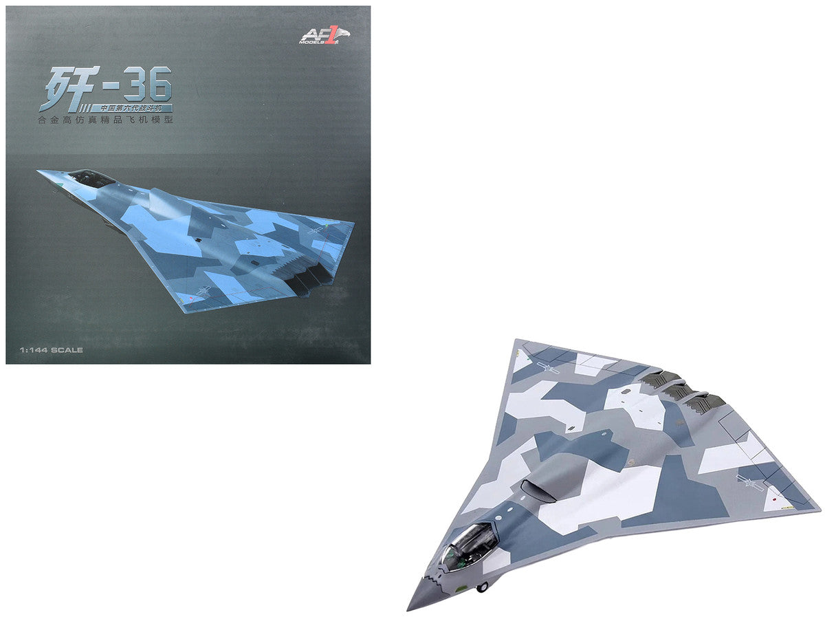 CAC J-36 Stealth Aircraft "People's Liberation Army Air Force" 1/144 Diecast Model by Air Force 1-0