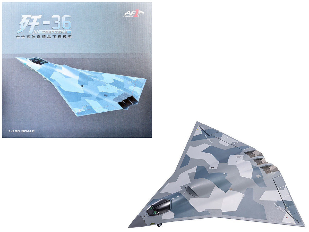 CAC J-36 Stealth Fighter Aircraft "Chinese Military" People’s Liberation Army Air Force 1/100 Diecast Model by Air Force 1-4