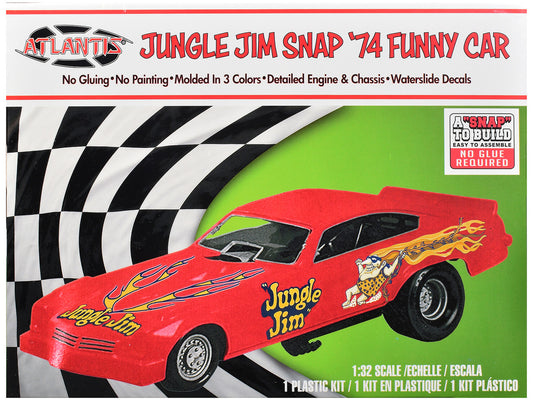 Model Kit 1974 Funny Car "Jungle Jim" (Snap-to-Build) 1/32 Scale Model by Atlantis-0