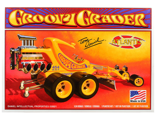 Skill 2 Model Kit Tom Daniel's Groovy Grader Dragster 1/24 Scale Model by Atlantis-0