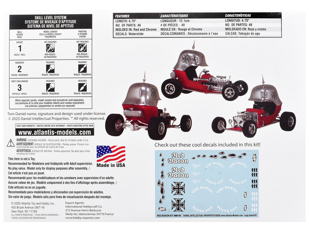 Skill 2 Model Kit Tom Daniel's Red Baron Show Rod 1/24 Scale Model by Atlantis-3