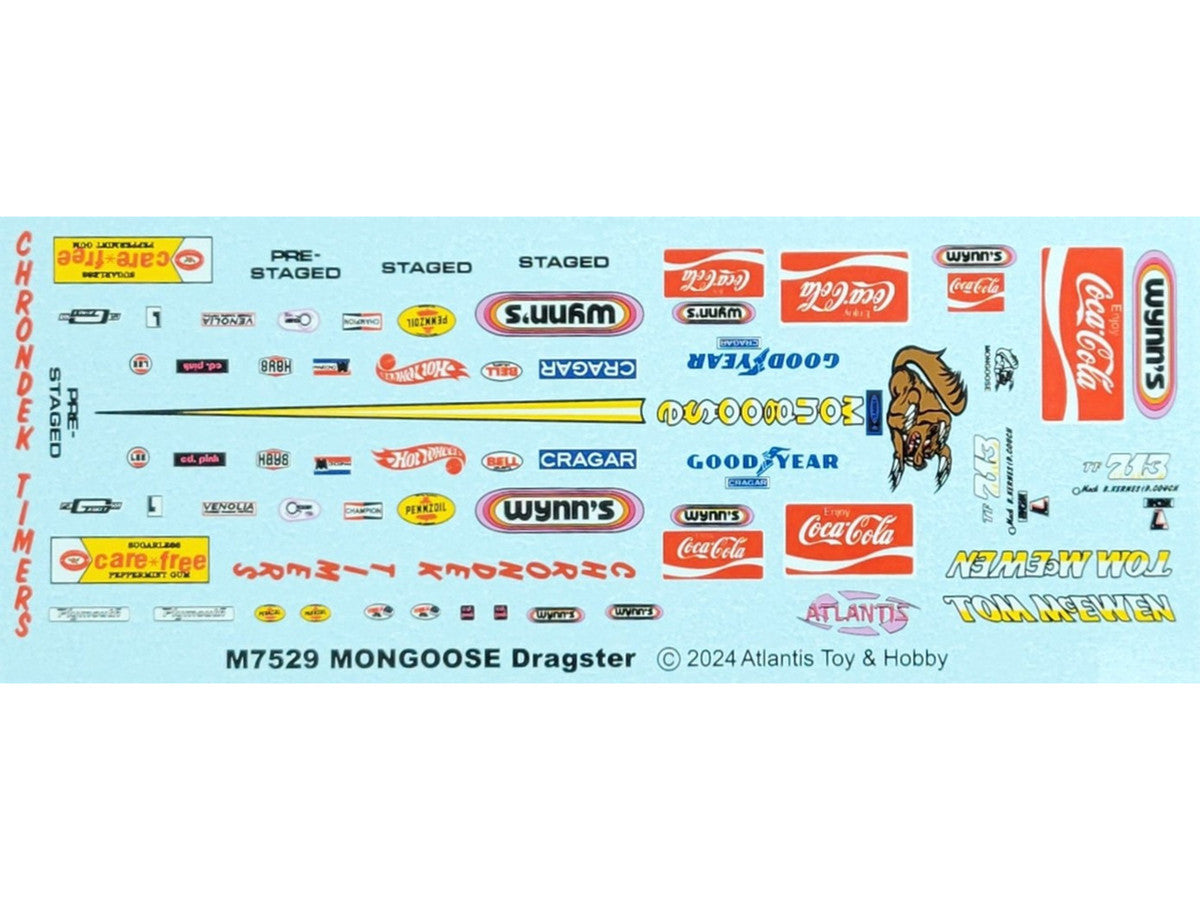 Skill 2 Model Kit Tom McEwen's "Mongoose" Rear Engine Dragster 1/24 Scale Model by Atlantis-3