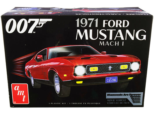 Skill 2 Model Kit 1971 Ford Mustang Mach 1 (James Bond 007) "Diamonds are Forever" (1971) Movie 1/25 Scale Model by AMT-0