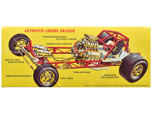 Skill 2 Model Kit 1969 Ford Mustang Longnose Funny Car "Gas Ronda" 1/25 Scale Model by AMT-0