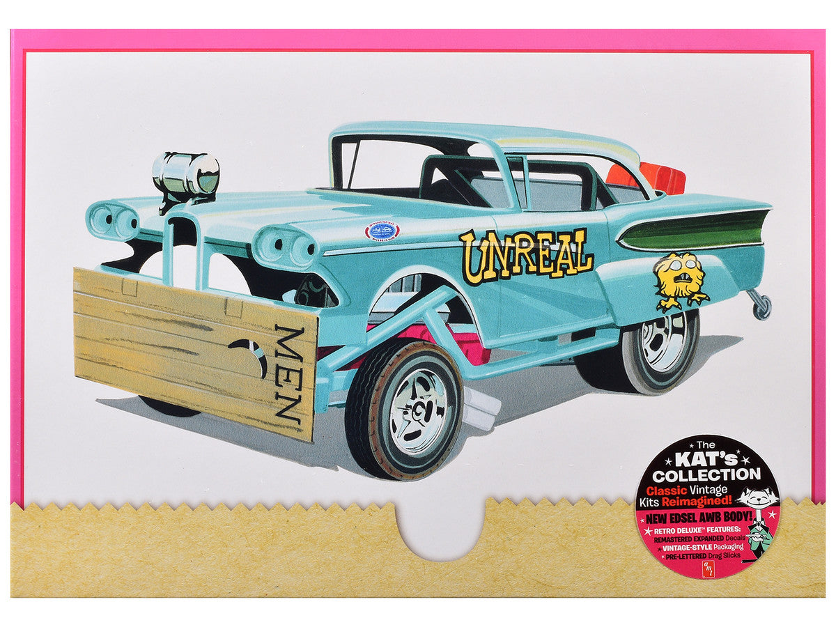 Skill 2 Model Kit of 1958 Edsel Funny Car "Unreal" 1/25 Scale Model by AMT-0