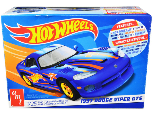 Skill 1 Snap Model Kit 1997 Dodge Viper GTS "Hot Wheels" 1/25 Scale Model by AMT-0
