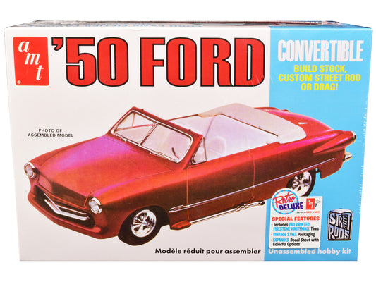 Skill 2 Model Kit 1950 Ford Convertible "Street Rods" 3-in-1 Kit 1/25 Scale Model by AMT-0