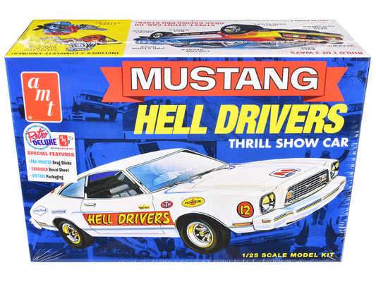 Skill 2 Model Kit 1977 Ford Mustang "Hell Drivers" Thrill Show Car 1/25 Scale Model by AMT-0