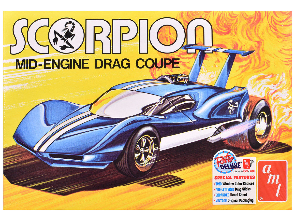 Skill 3 Model Kit Scorpion Mid-Engine Drag Coupe 1/25 Scale Model by AMT-3