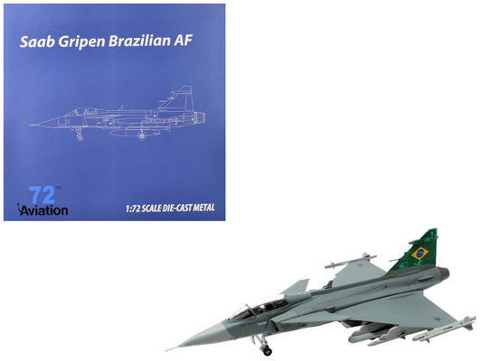 Saab JAS 39E Gripen Fighter Aircraft "Brazilian Air Force" 1/72 Diecast Model Airplane by Aviation 72-0