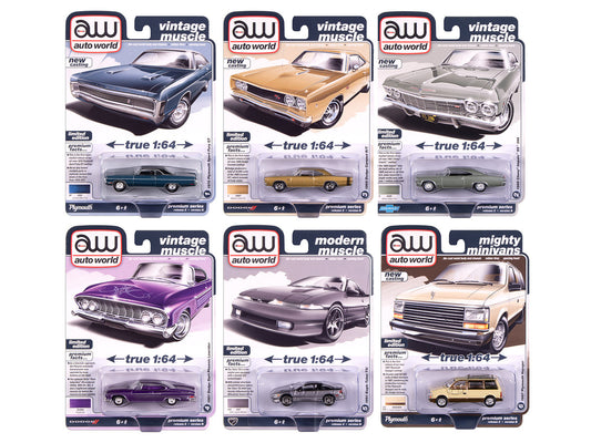 Auto World Premium 2025 Release 2 Set B of 6 pieces 1/64 Diecast Model Cars by Auto World-0