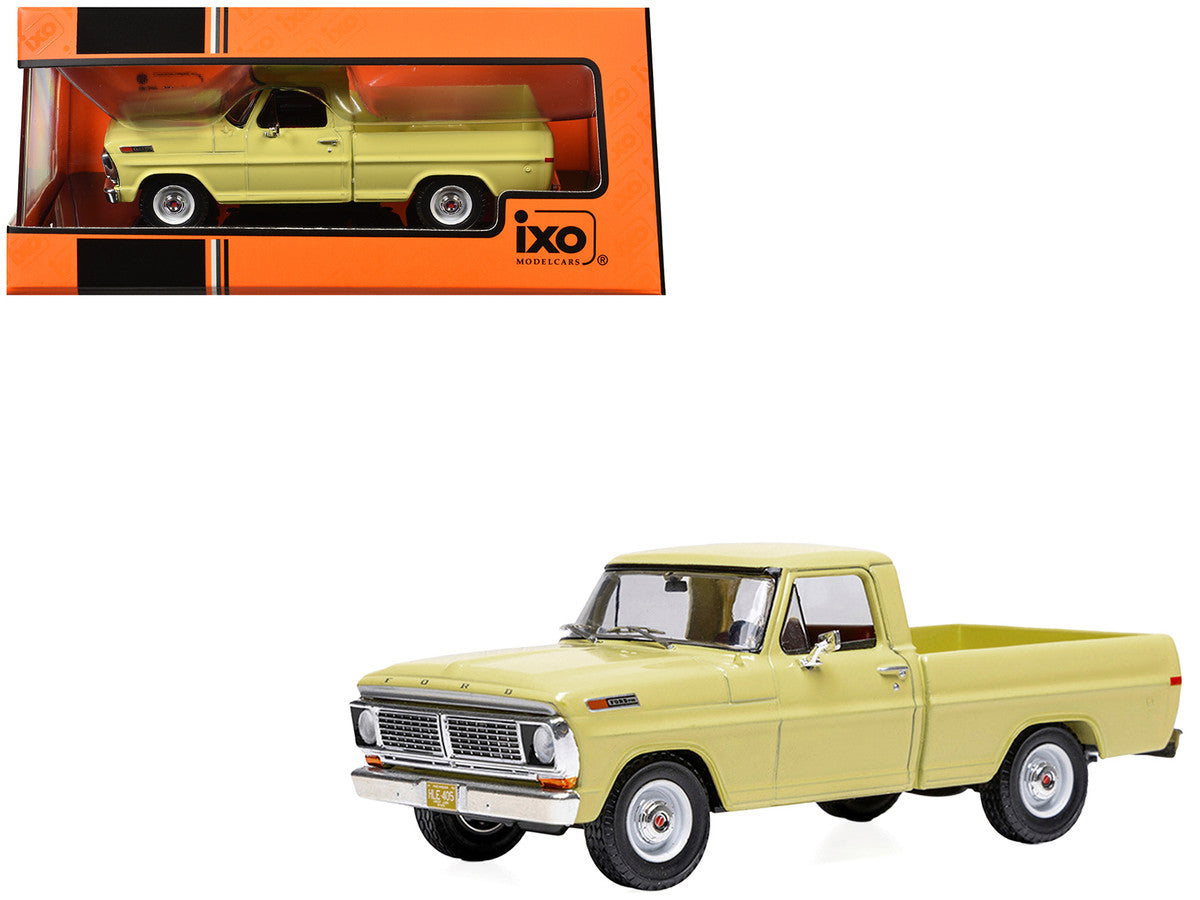 1970 Ford F-100 Pickup Truck Yellow 1/43 Diecast Model by IXO Models-2