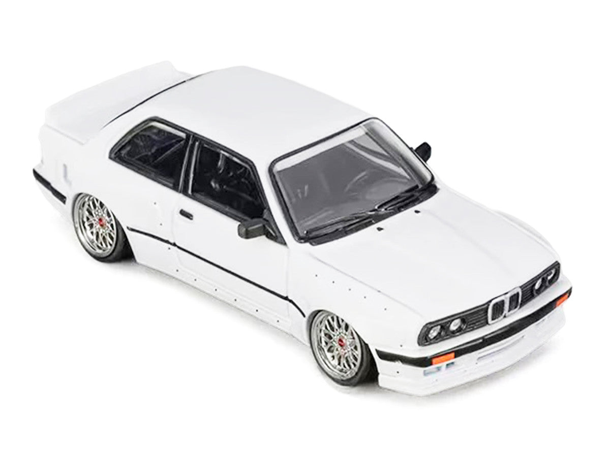 Pandem E30 V1 White with Extra Wheels 1/64 Diecast Model Car by CM Models-1