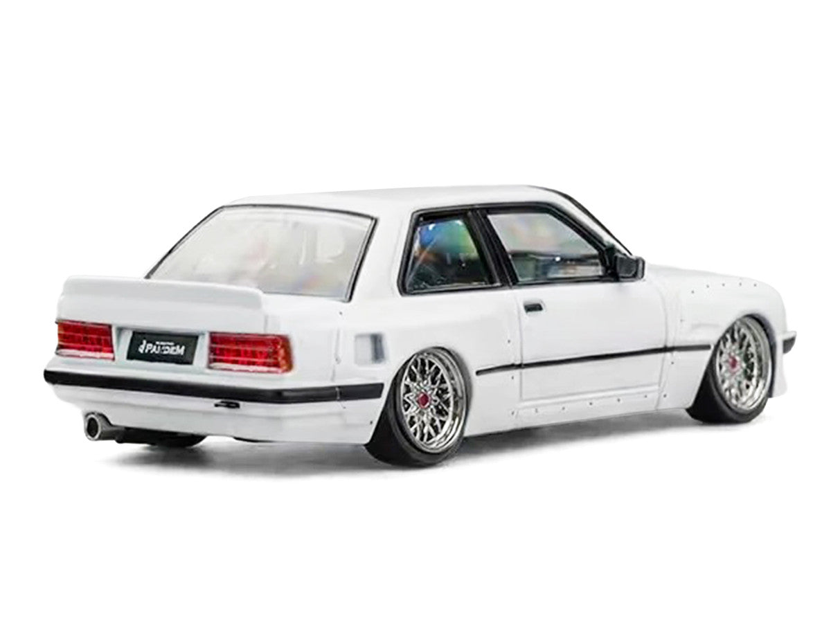 Pandem E30 V1 White with Extra Wheels 1/64 Diecast Model Car by CM Models-2