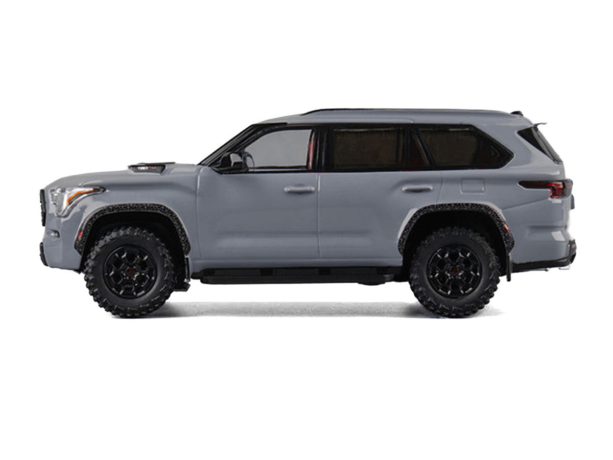 2024 Toyota Sequoia Cement Gray with Red Interior 1/64 Diecast Model Car by CM Models-1