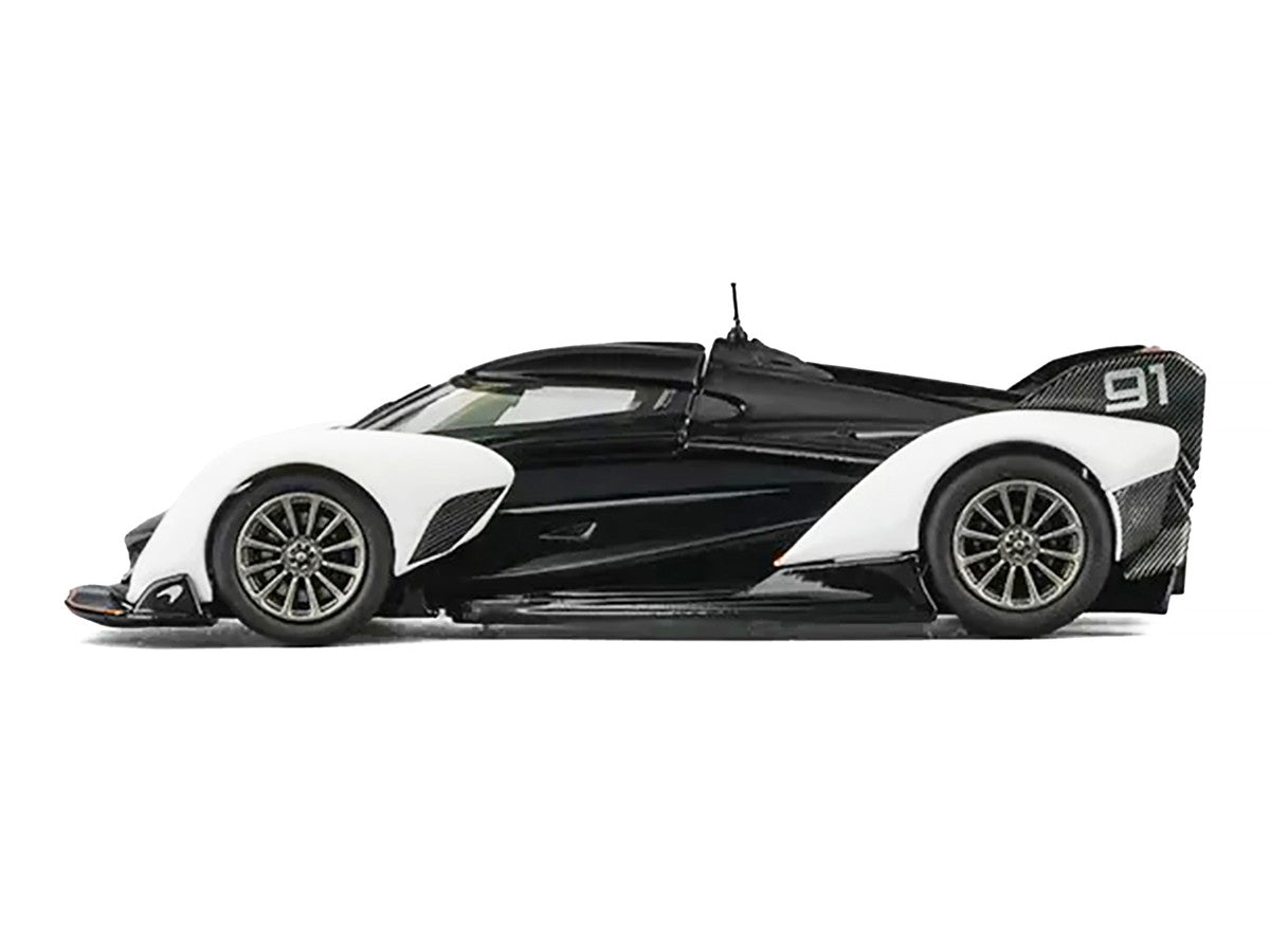 McLaren Solus GT #91 Black and White with Orange Accents 1/64 Diecast Model Car by CM Model-3