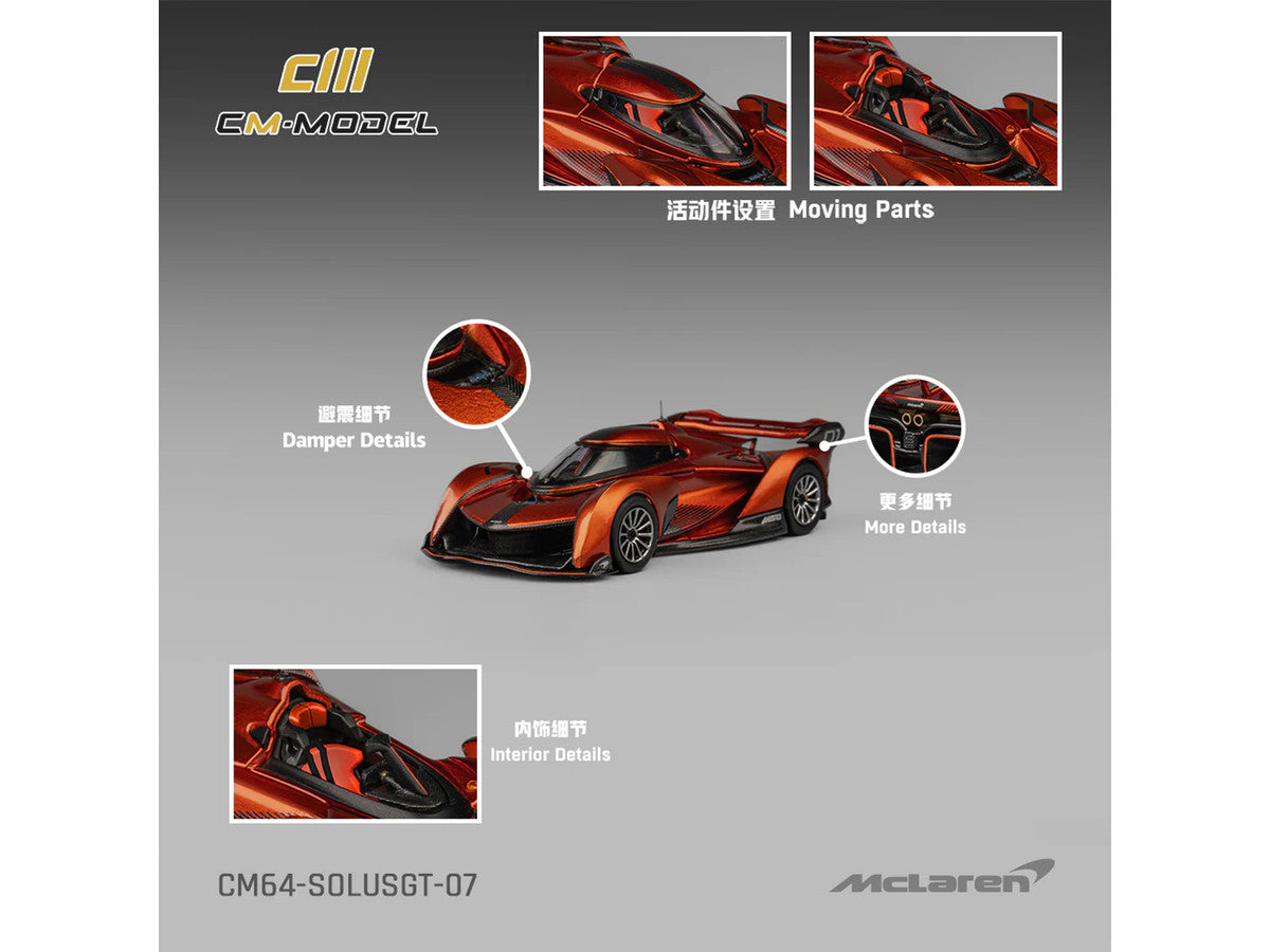 McLaren Solus GT Orange Metallic 1/64 Diecast Model Car by CM Model-0