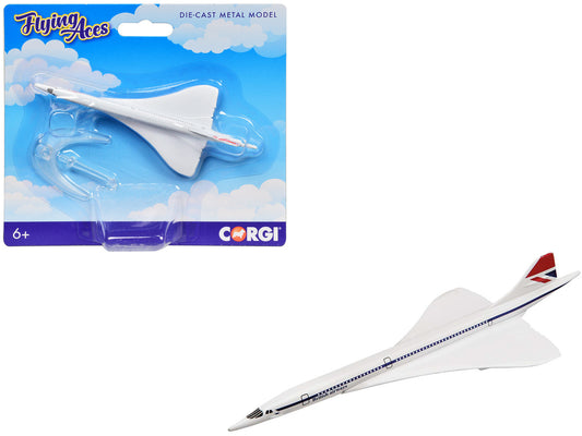 BAe/Aerospatiale Concorde Commercial Aircraft "British Airways" White "Flyin Aces" Series Diecast Model by Corgi-0