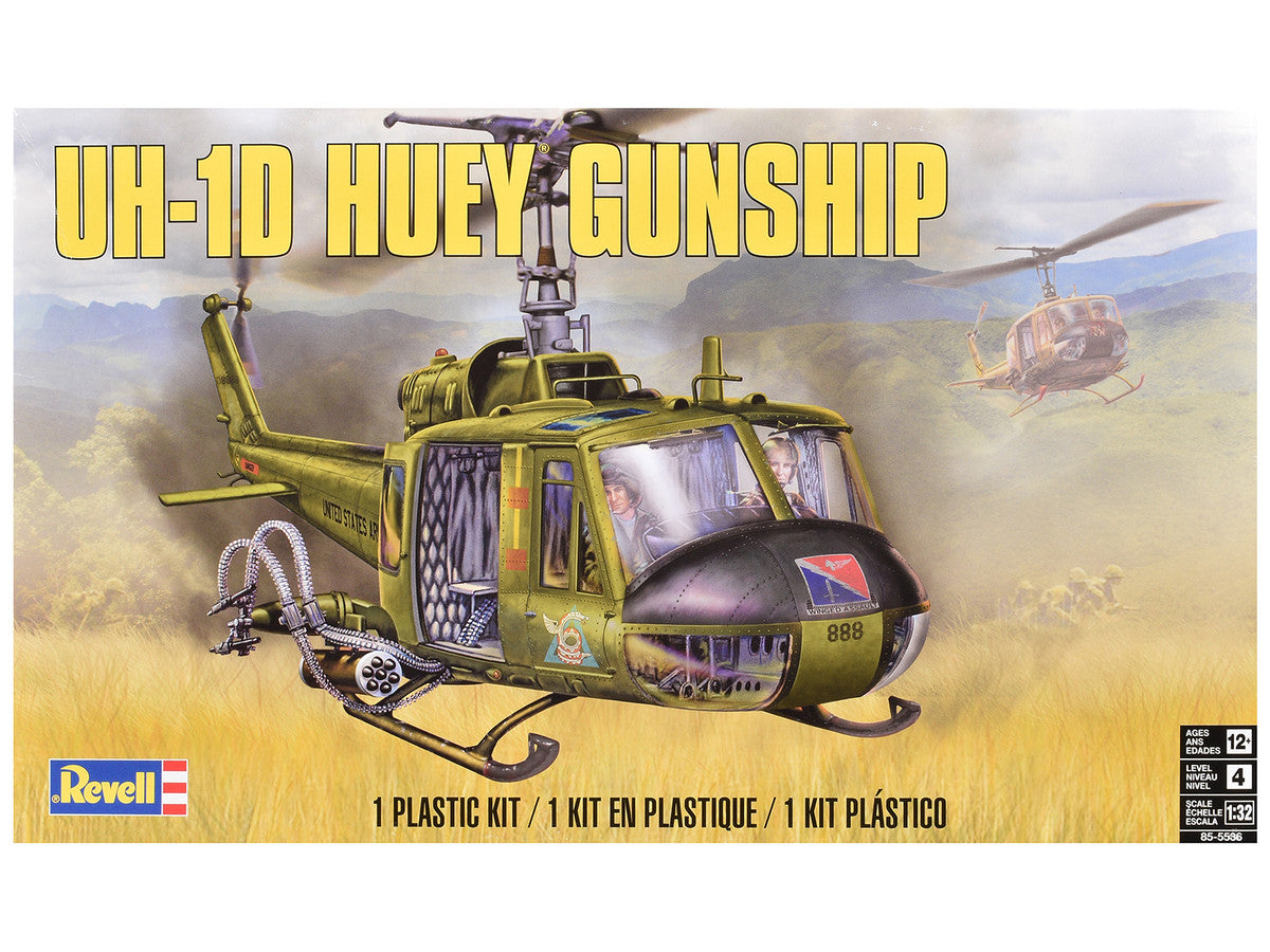 Level 4 Model Kit Bell UH-1D Iroquois "Huey" Gunship Helicopter 1/32 Scale Model by Revell-0