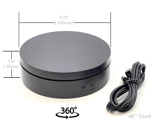 Mini Turntable Rotating Display Stand 4.75" with Black Base for 1/64 Scale Model Cars-0