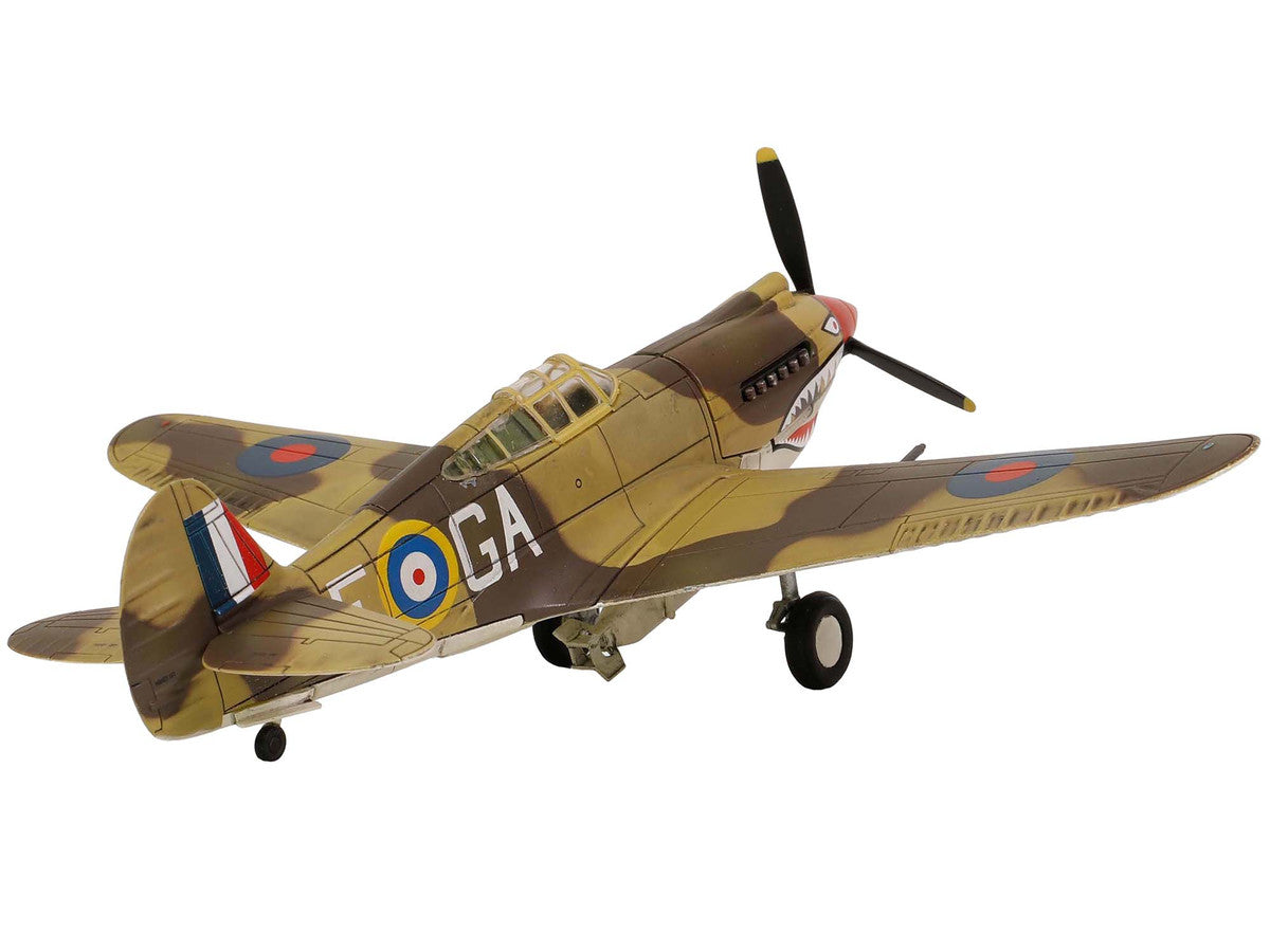 Curtiss P-40B Tomahawk MK IIB Aircraft Fighter "112 Squadron (Royal Air Force) AK402 GA-F North Africa" (October 1941) "WW2 Aircrafts Series" 1/72 Diecast Model by Forces of Valor-1