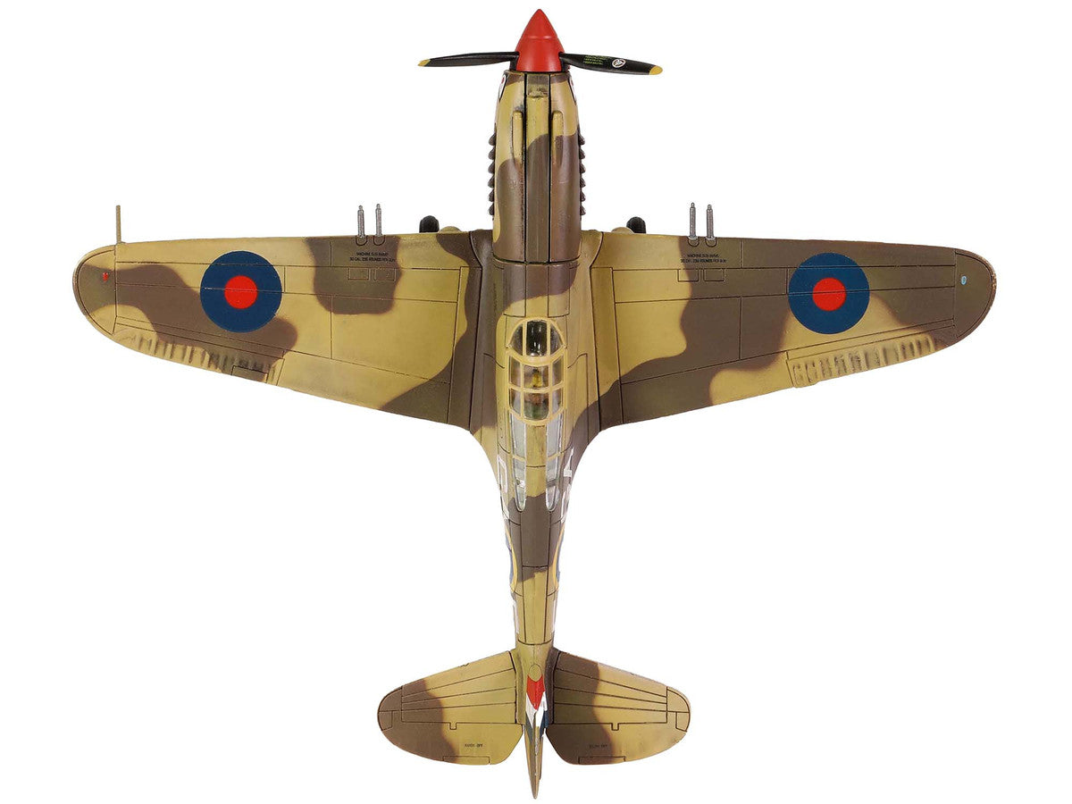 Curtiss P-40B Tomahawk MK IIB Aircraft Fighter "112 Squadron (Royal Air Force) AK402 GA-F North Africa" (October 1941) "WW2 Aircrafts Series" 1/72 Diecast Model by Forces of Valor-2
