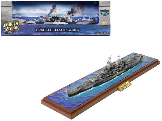 USS Missouri (BB-63) Iowa-class Battleship "Battle of Okinawa" (1945) United States Navy (Waterline Edition) "Battleship" Series 1/700 Diecast Model by Forces of Valor-0