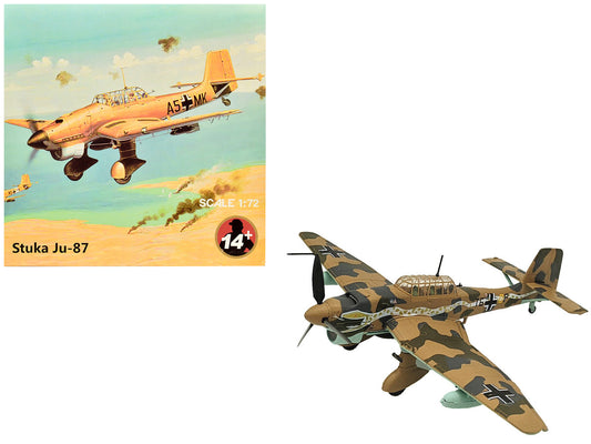 Junkers Ju 87R Trop Stuka Bomber Aircraft "Immelmann 6./StG 2 Libya" (1941) German Luftwaffe 1/72 Diecast Model Airplane-0