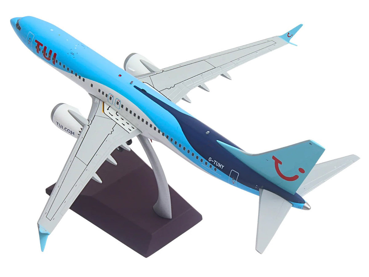 Boeing 737 MAX 8 Commercial Aircraft "TUI Airways" (G-TUMY) Blue and White "Gemini 200" Series 1/200 Diecast Model Airplane by GeminiJets-1