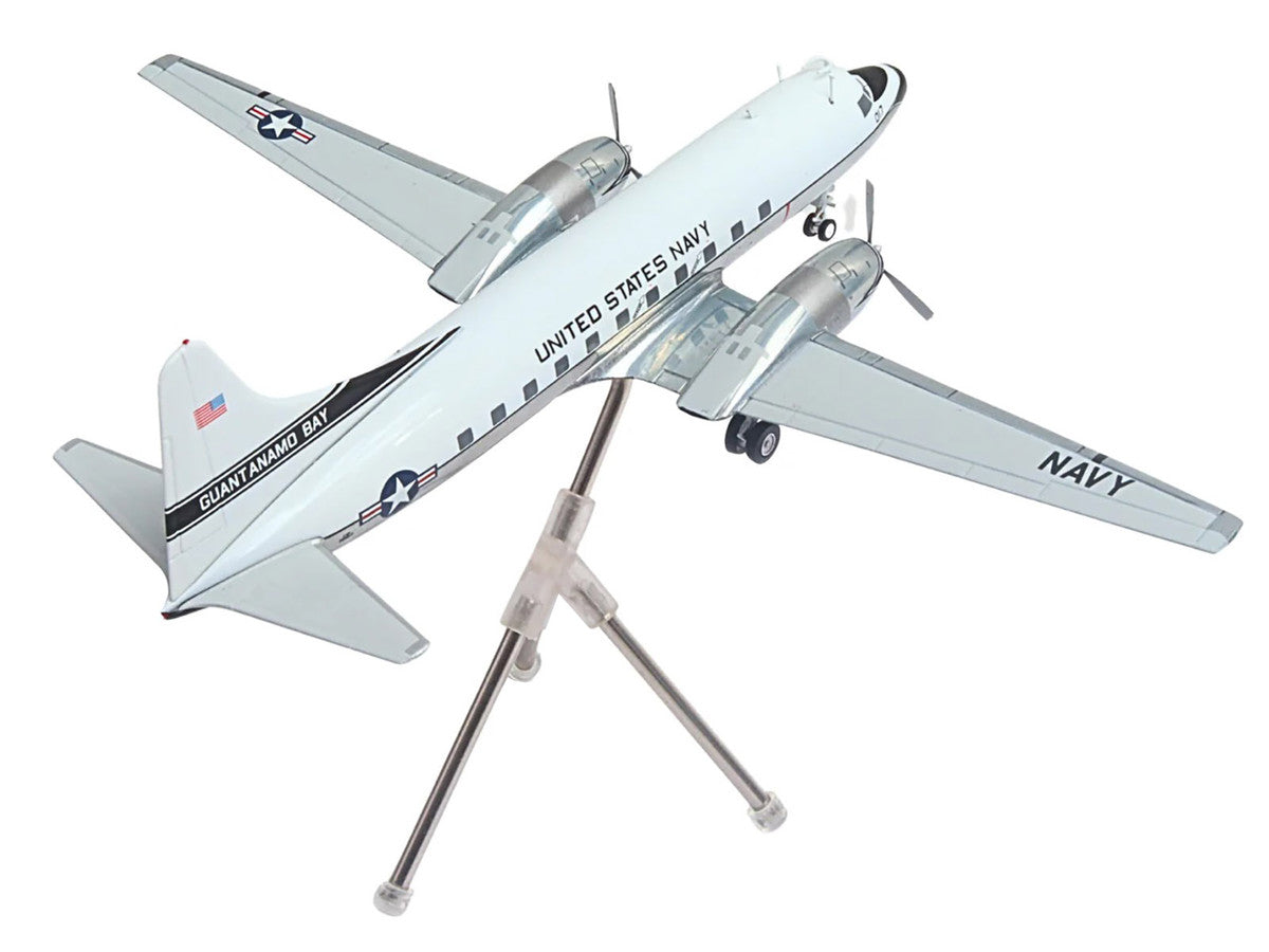 Convair C-131 Samaritan Transport Aircraft "United States Navy - NAS Guantanamo Bay" (141017) White and Gray "Gemini 200" Series 1/200 Diecast Model Airplane by GeminiJets-3