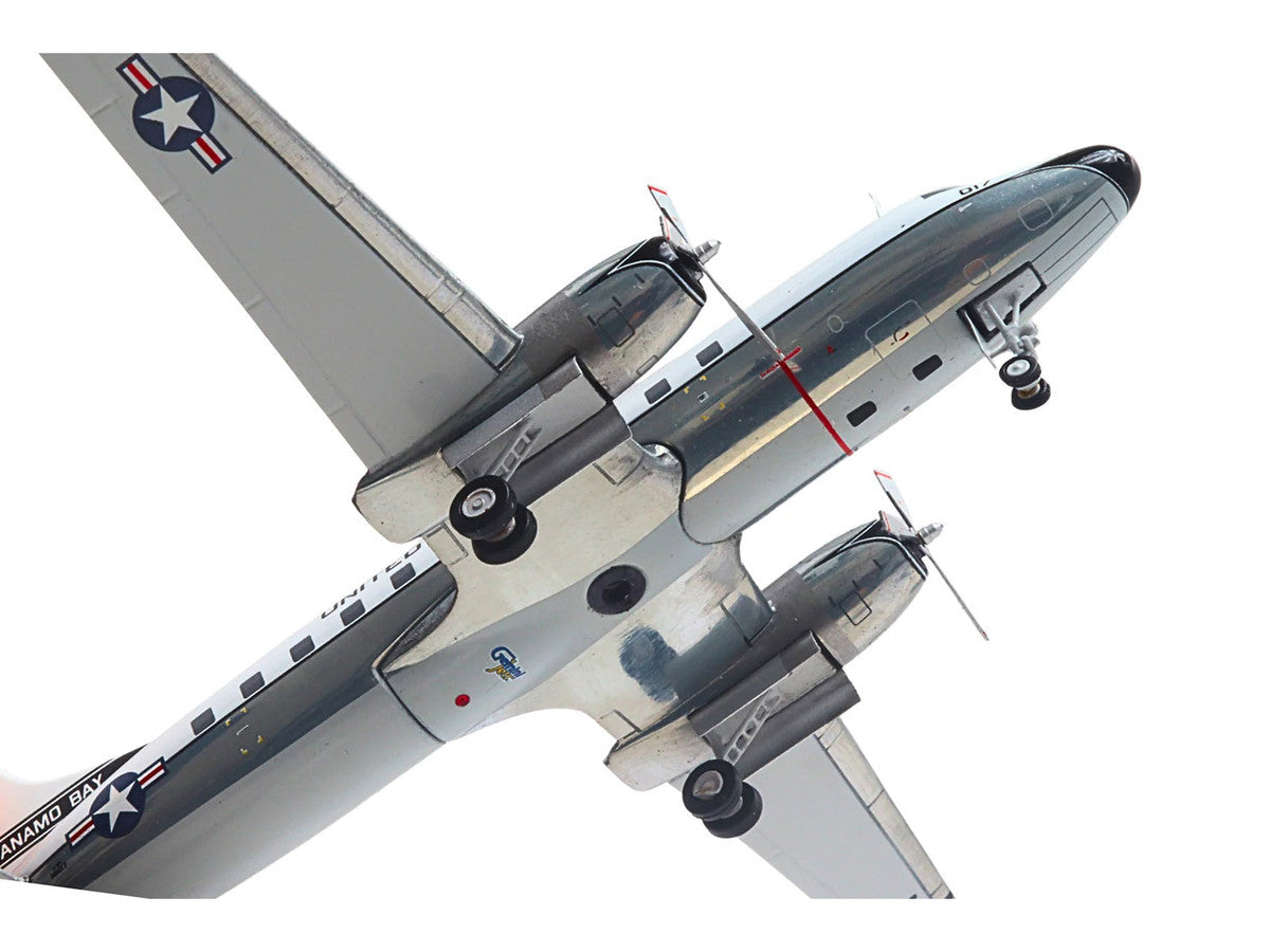 Convair C-131 Samaritan Transport Aircraft "United States Navy - NAS Guantanamo Bay" (141017) White and Gray "Gemini 200" Series 1/200 Diecast Model Airplane by GeminiJets-4