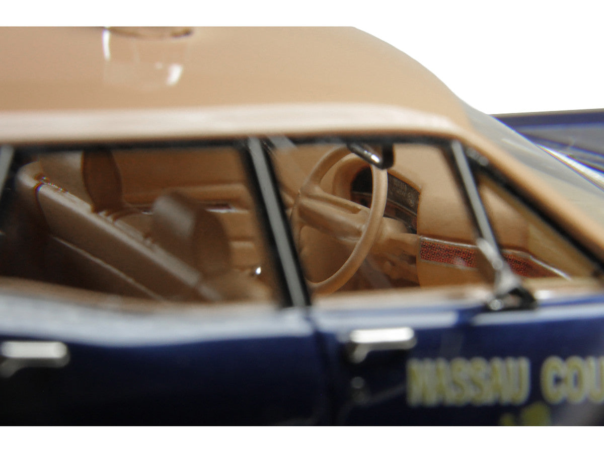 1970 Ford Country Squire Wagon Police Car "Nassau County Police Department" Blue and Tan Limited Edition to 200 pieces Worldwide 1/43 Model Car by Goldvarg Collection-1