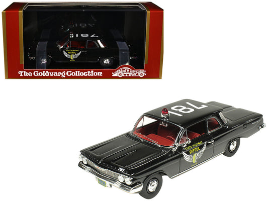 1961 Chevrolet Biscayne "Ohio State Highway Patrol" Black with Red Interior Limited Edition to 150 pieces Worldwide 1/43 Model Car by Goldvarg Collection-0