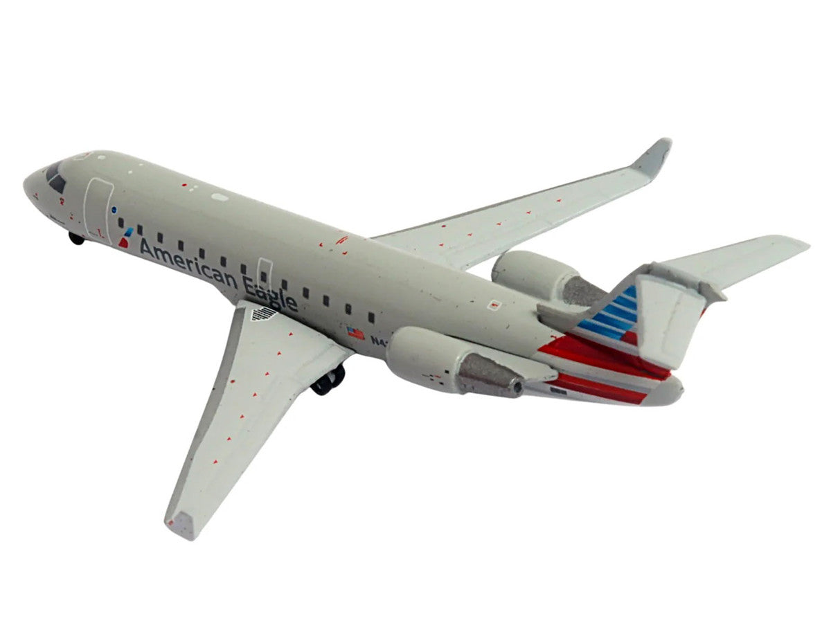 Bombardier CRJ200 Commercial Aircraft "American Eagle - Air Wisconsin" (N420AW) Gray with Red and Blue Tail 1/400 Diecast Model Airplane by GeminiJets-2