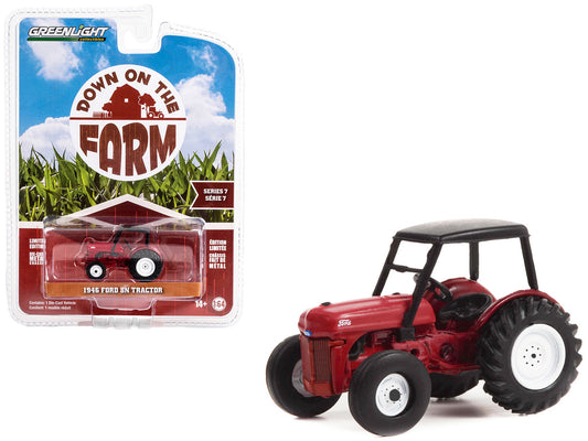 1946 Ford 8N Tractor Red with Black Canopy "Down on the Farm" Series 7 1/64 Diecast Model by Greenlight-0