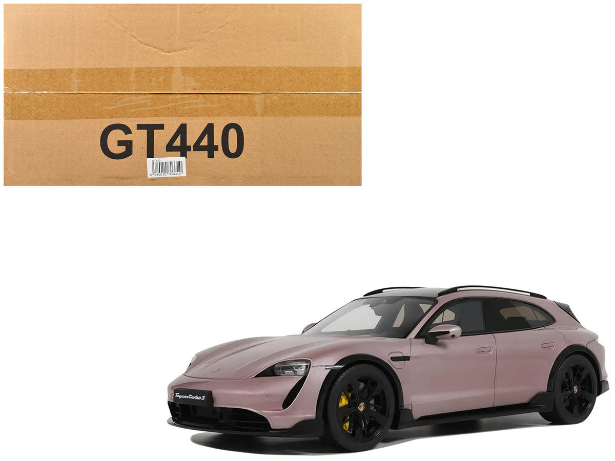 2022 Porsche Taycan Turbo S Cross Turismo Pink Metallic 1/18 Model Car by GT Spirit-4