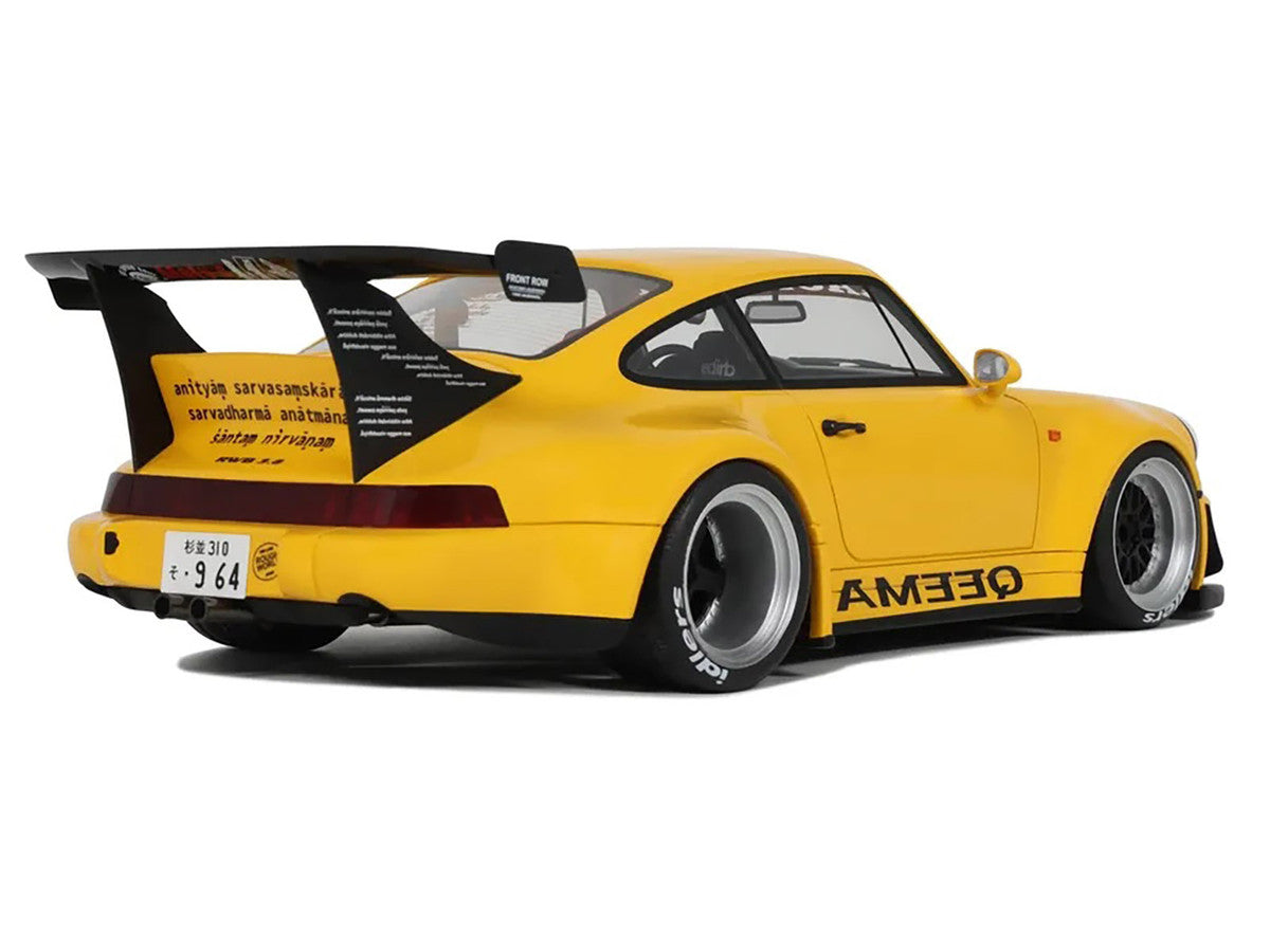 2024 Porsche 911 (964) RWB "Qeema" Yellow 1/18 Model Car by GT Spirit-1