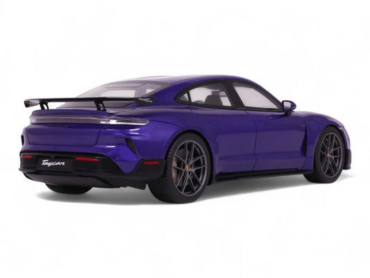2023 Porsche Taycan Turbo GT Purple Sky Metallic 1/18 Model Car by GT Spirit-0
