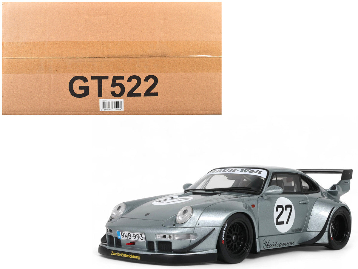 2024 RWB Yuiitsumuni #27 Silver Metallic 1/18 Model Car by GT Spirit-4