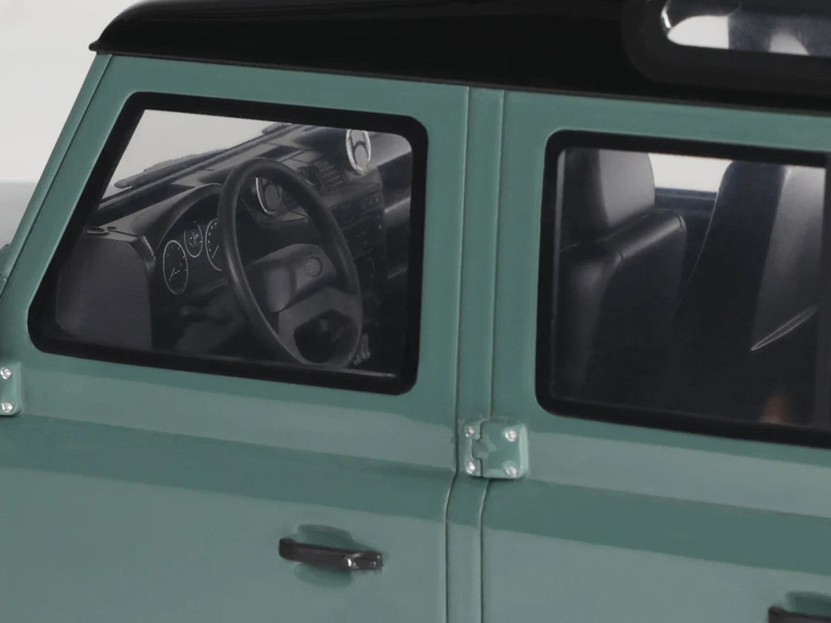 2016 Land Rover Defender 3 Station Wagon Green with Black Top 1/18 Model Car by GT Spirit-3