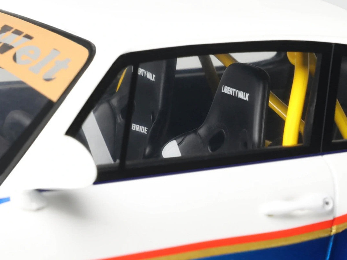 2023 RWB x Liberty Walk 993 #2 White and Blue Metallic with Graphics 1/18 Model Car by GT Spirit-2