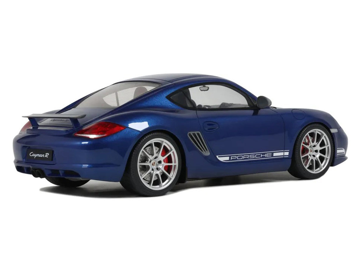 2012 Porsche Cayman R Aqua Blue Metallic 1/18 Model Car by GT Spirit-0