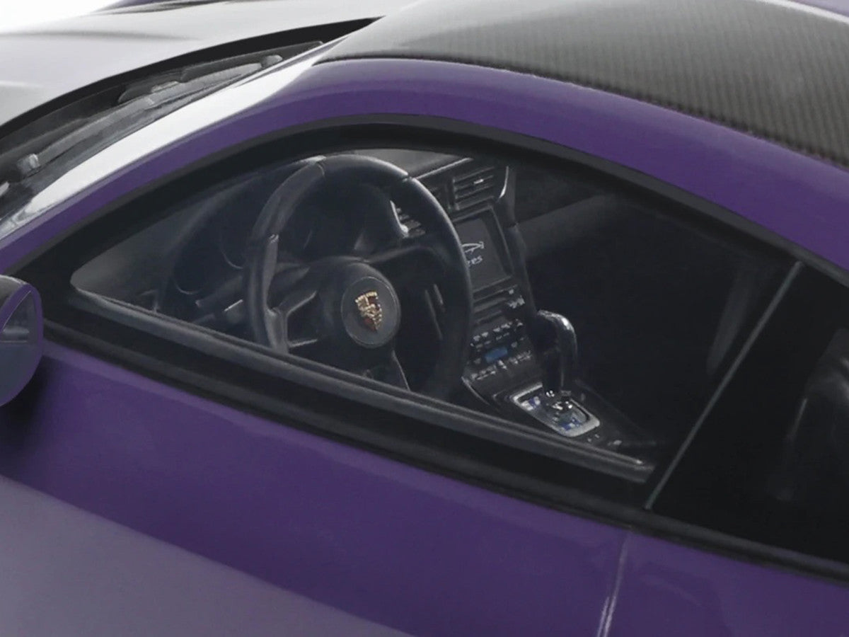 2021 Porsche 911 (991.2) GT2 RS Ultraviolet Metallic with Carbon Stripes 1/18 Model Car by GT Spirit-1