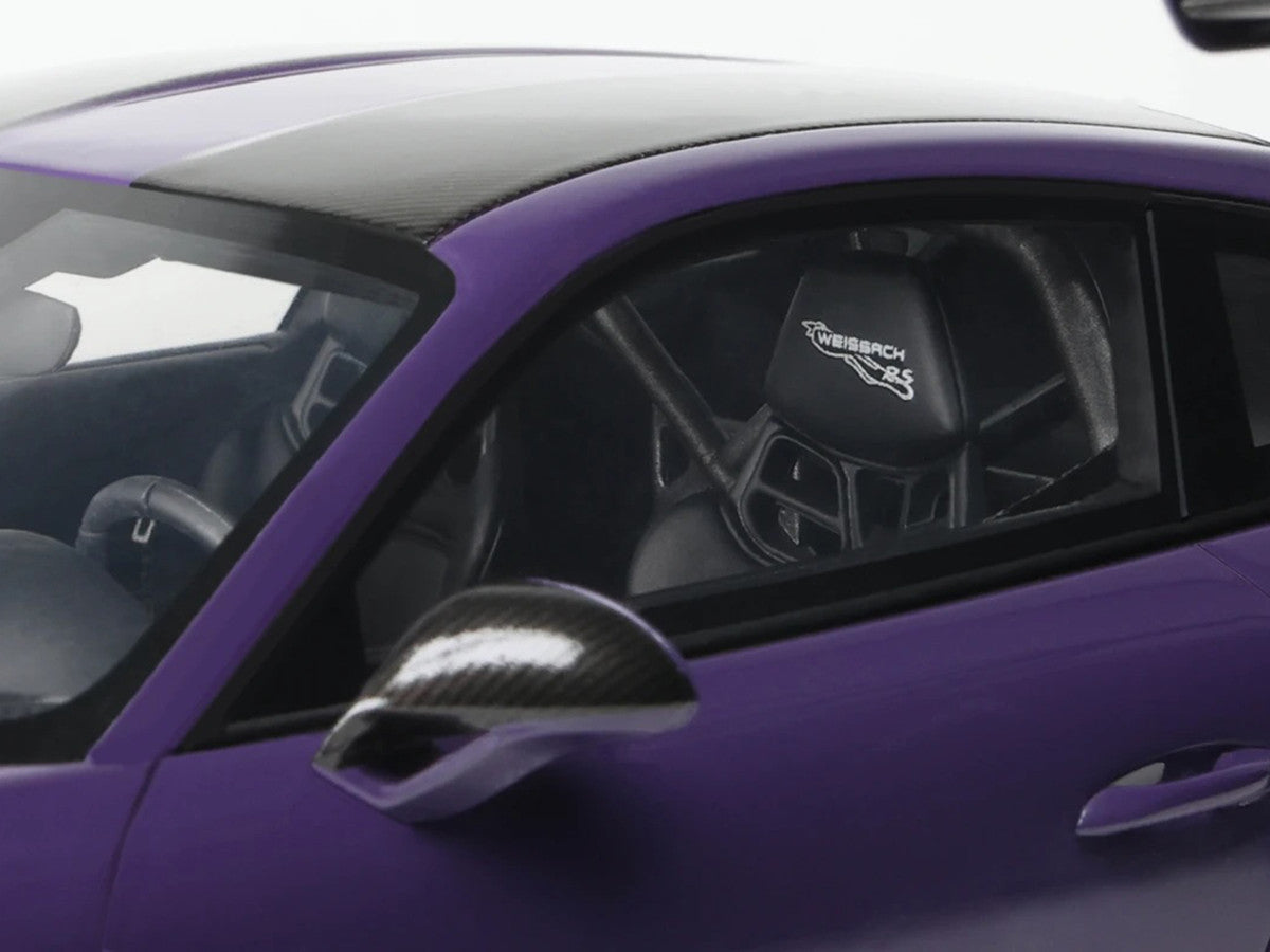 2021 Porsche 911 (991.2) GT2 RS Ultraviolet Metallic with Carbon Stripes 1/18 Model Car by GT Spirit-2