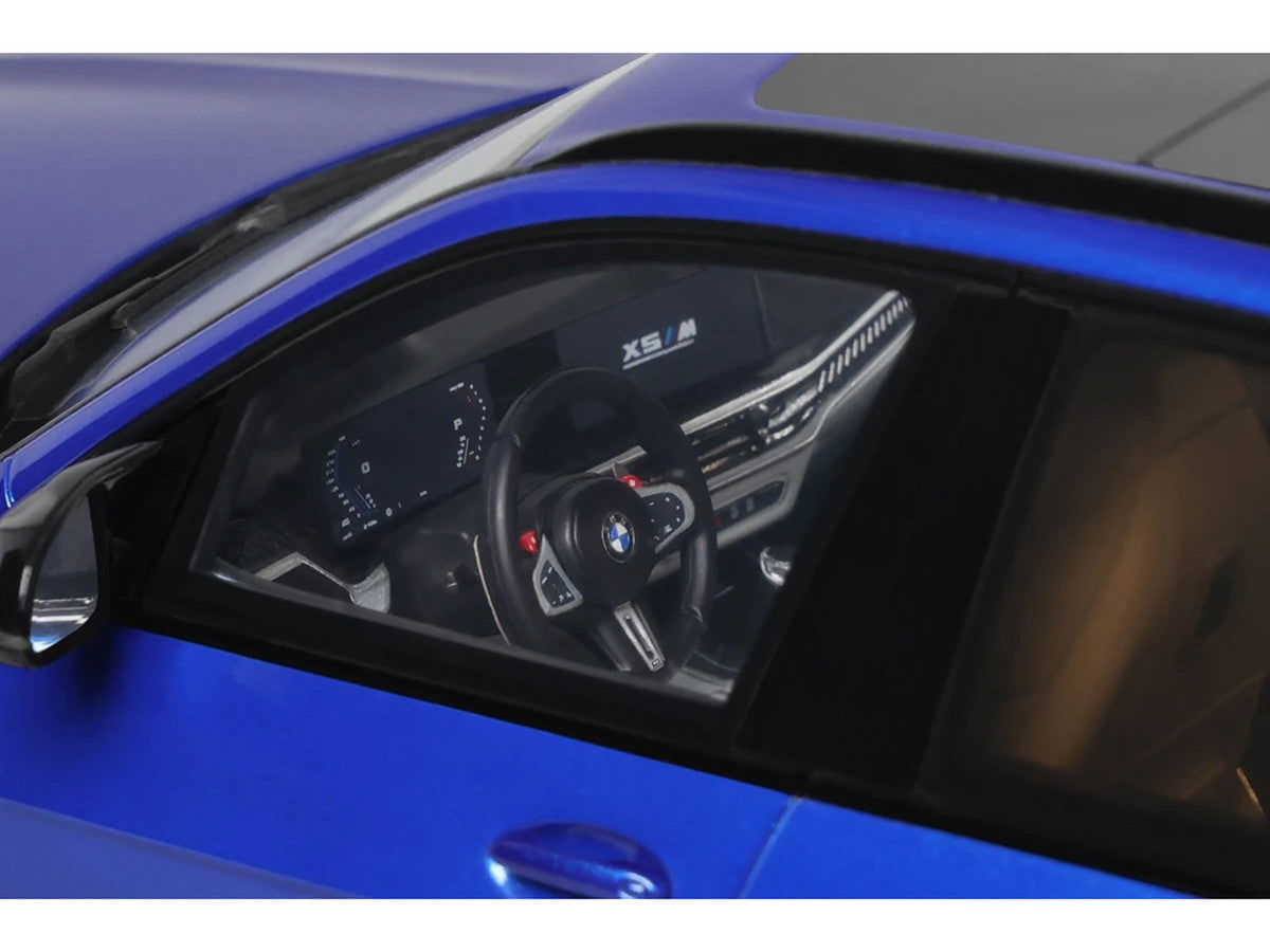 2023 BMW X5 M Competition Blue Metallic with Black Top 1/18 Model Car by GT Spirit-1