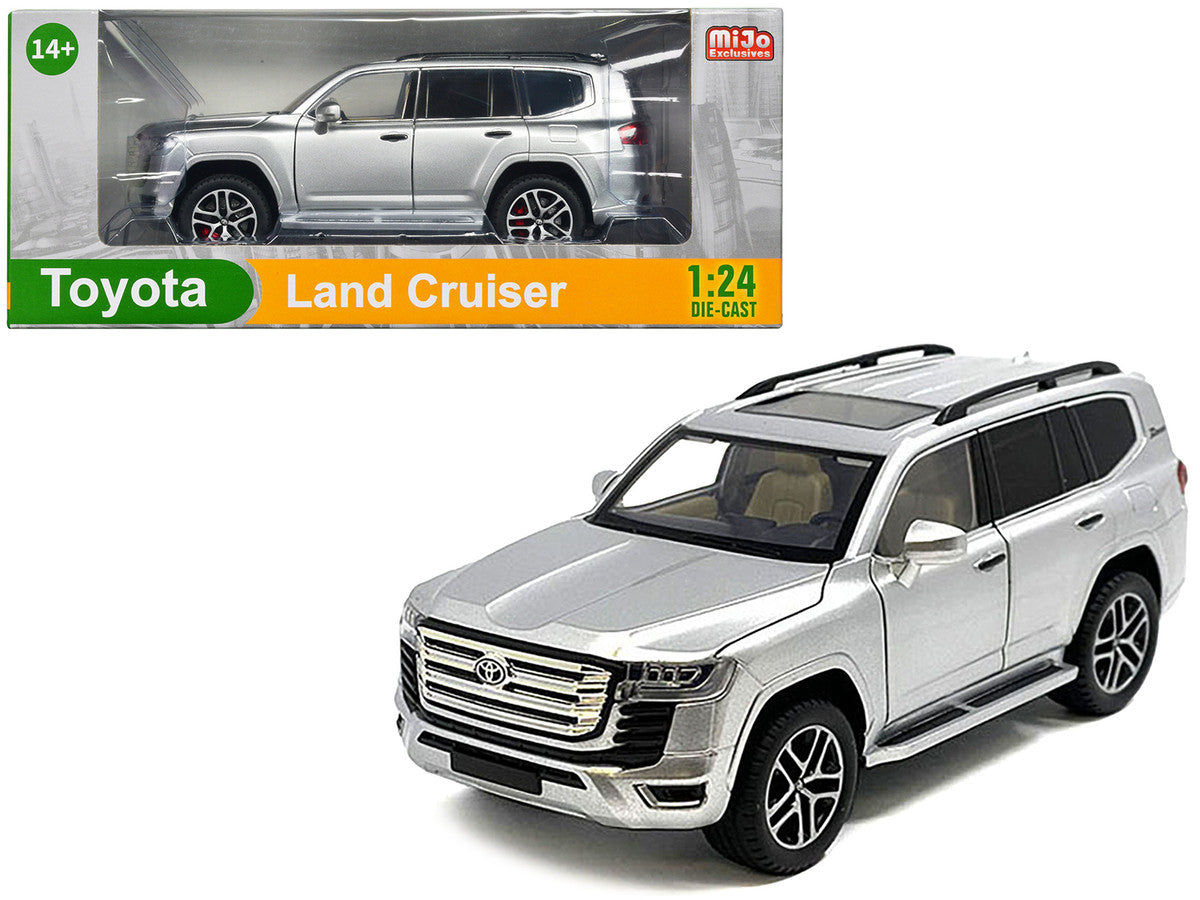 Toyota Land Cruiser Silver Metallic with Sun Roof 1/24 Diecast Model Car-0