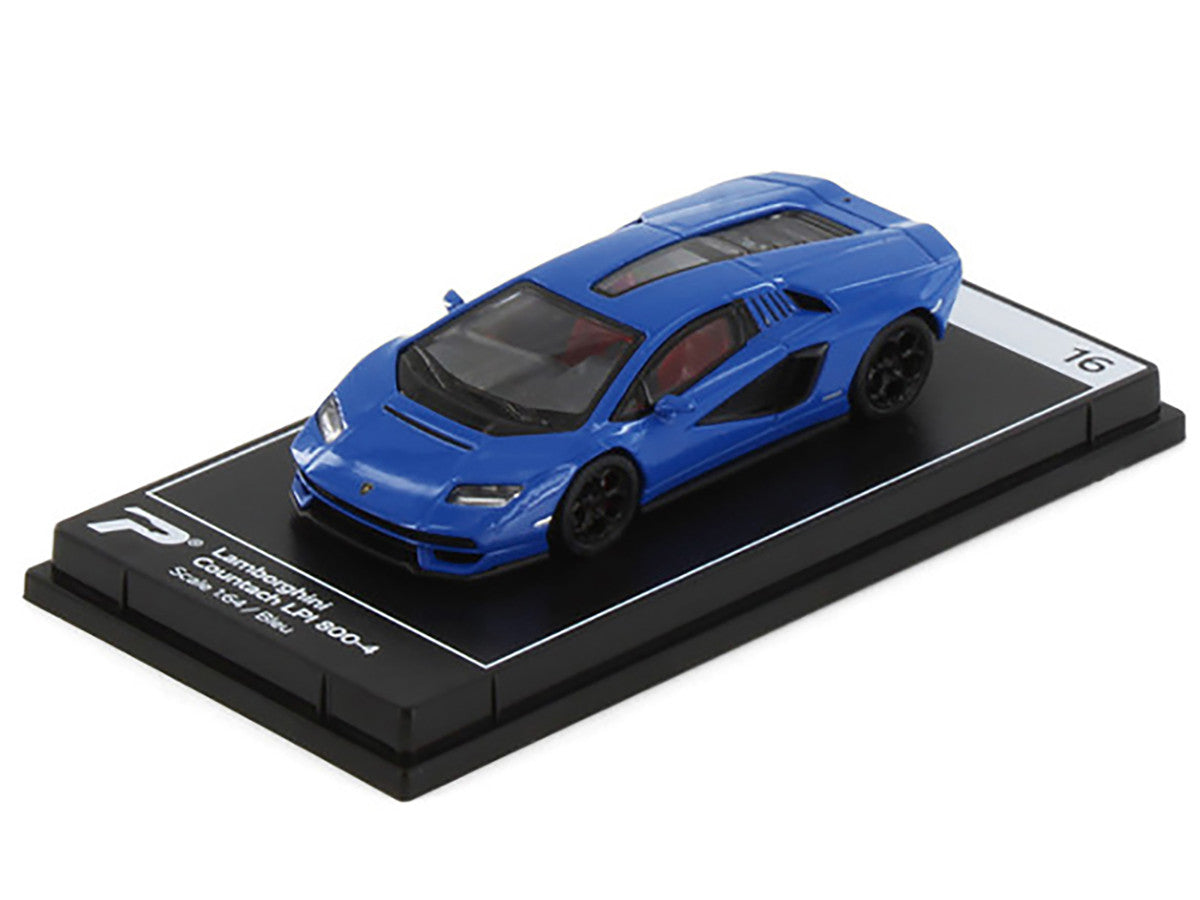 Lamborghini Countach LPI 800-4 Blue "Hypercar League Collection" 1/64 Diecast Model Car by PosterCars-1