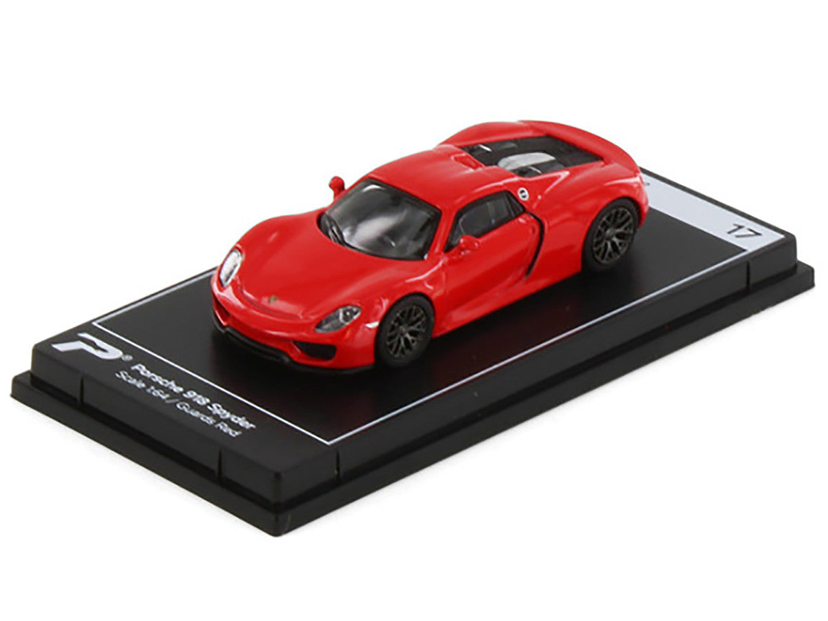 Porsche 918 Spyder Guards Red "Hypercar League Collection" 1/64 Diecast Model Car by PosterCars-1